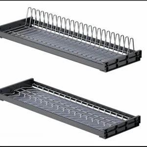 In-Cabinet Wire Plate Rack With Tray UKLinkHardware