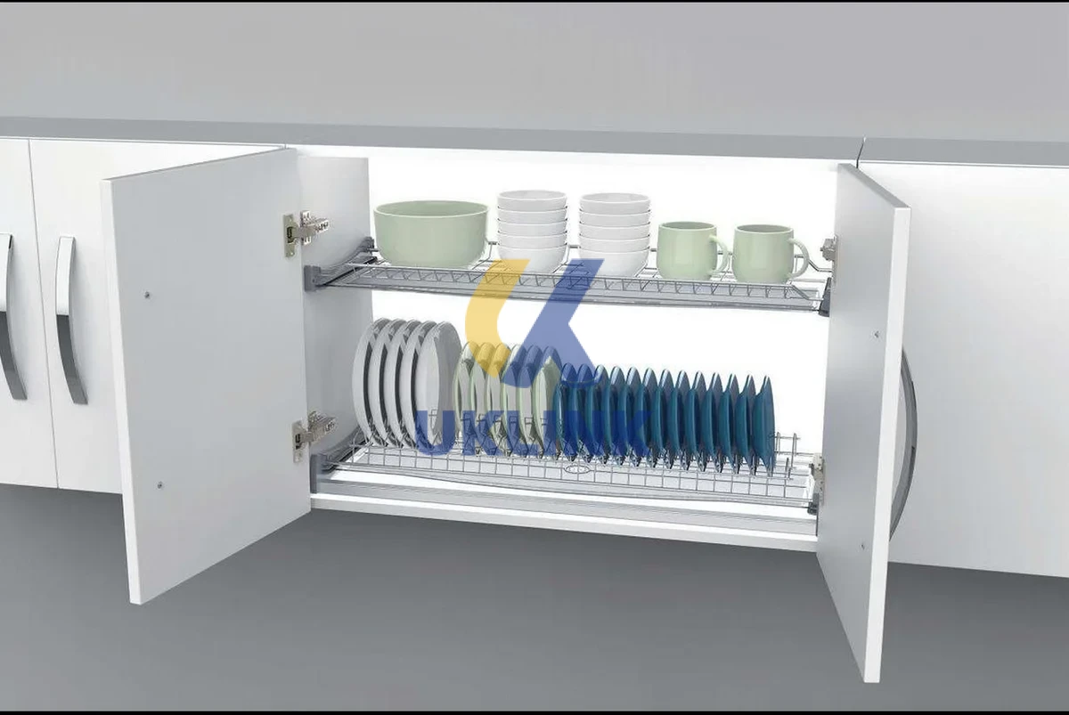 In-Cabinet Wire Plate Rack With Tray UKLinkHardware - Image 3