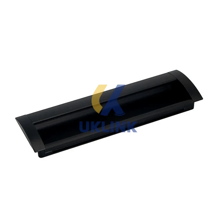 Matte Black Anodized Aluminum U-Channel Cabinet Pull - Image 4