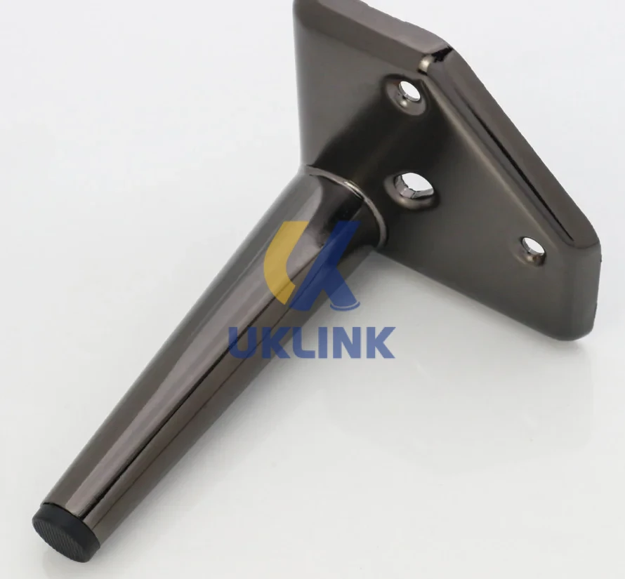 Matte Black Powder-Coated Steel Tapered Sofa Legs - Image 3