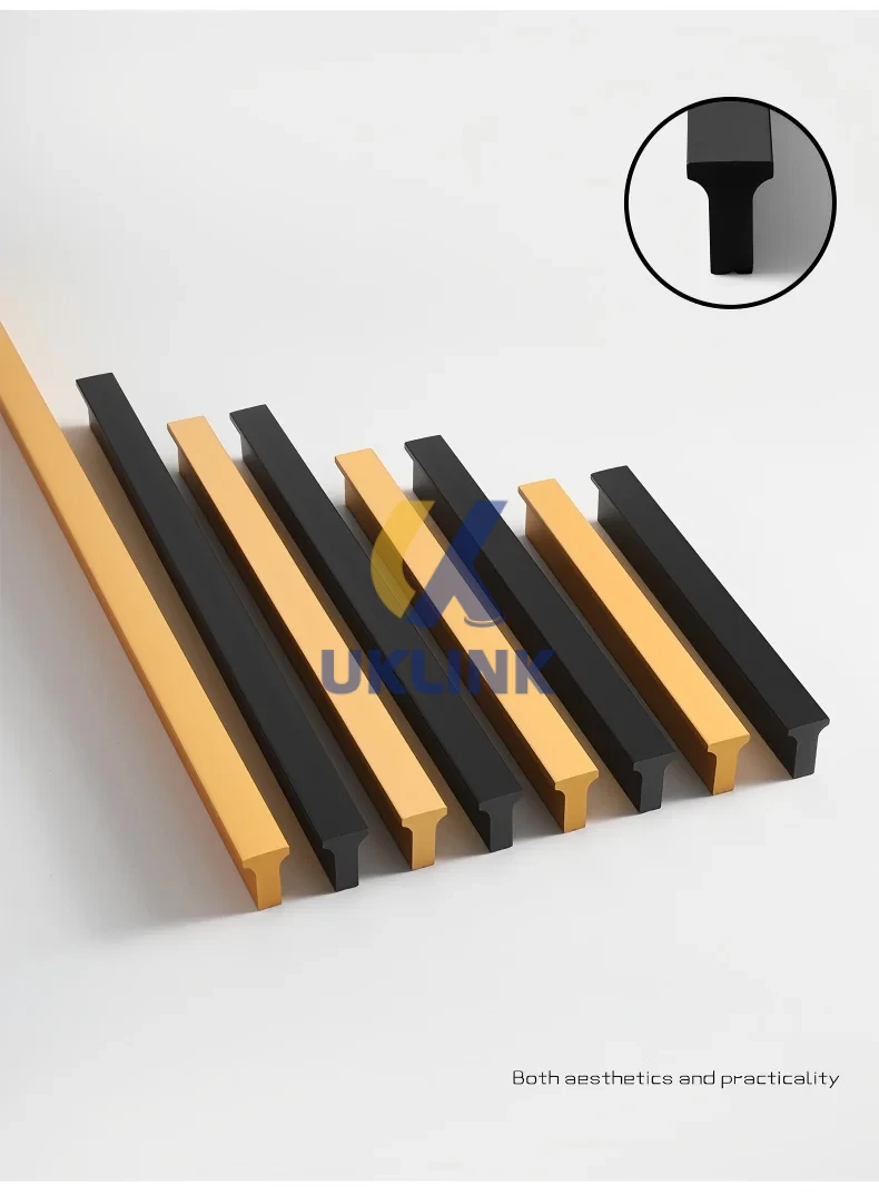 Matte Gold Zinc Alloy Rectangular Cabinet Pull 120mm - Image 4