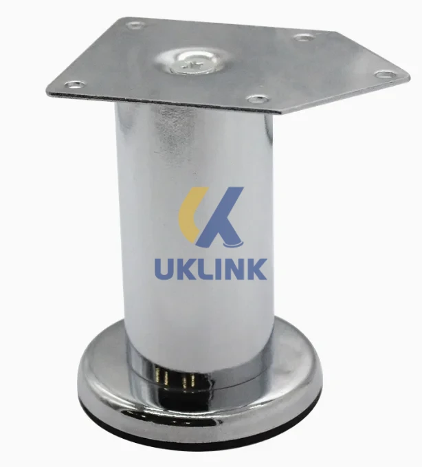 Grey Steel Swivel Caster Furniture Leg - Image 3