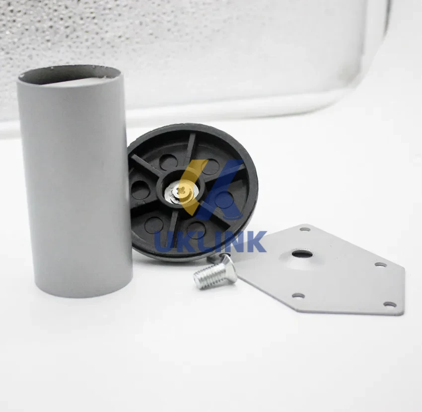 Grey Steel Swivel Caster Furniture Leg - Image 4