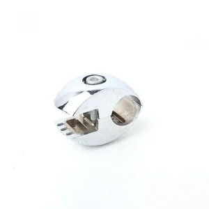 Chrome-Plated Steel Round Rod Clamp Bracket with Plastic