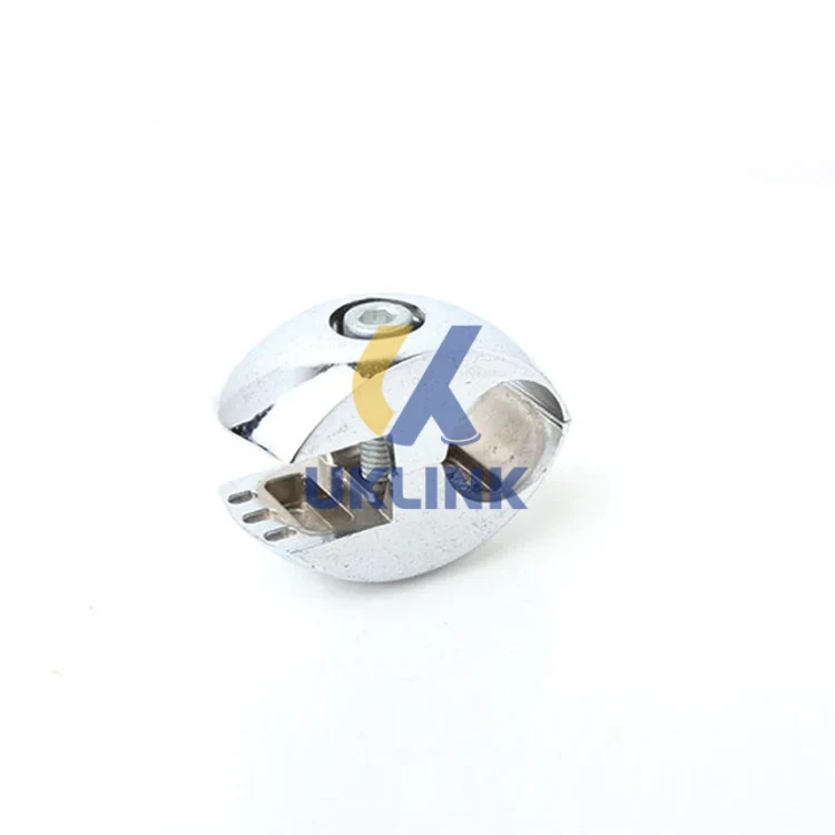 Chrome-Plated Steel Round Rod Clamp Bracket with Plastic