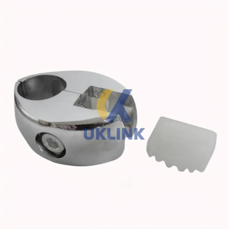 Chrome-Plated Steel Round Rod Clamp Bracket with Plastic - Image 2