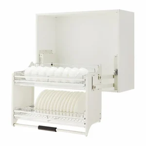 Pull-Down Wall Cabinet Dish Rack UKLinkHardware