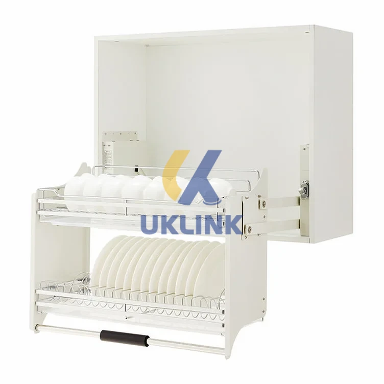 Pull-Down Wall Cabinet Dish Rack UKLinkHardware