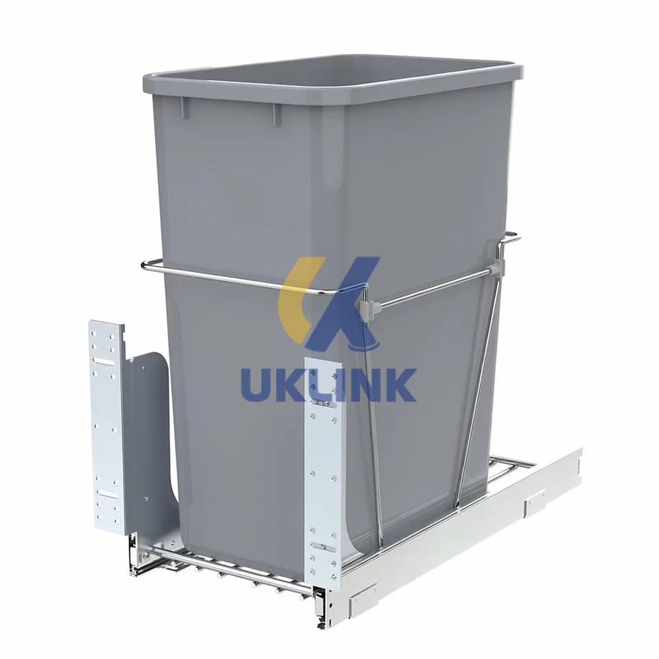 Pull-Out Single Trash Bin Holder Kit UKLinkHardware - Image 2