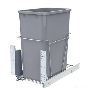 Single Pull-out Stainless Steel Trash Can for Cabinet
