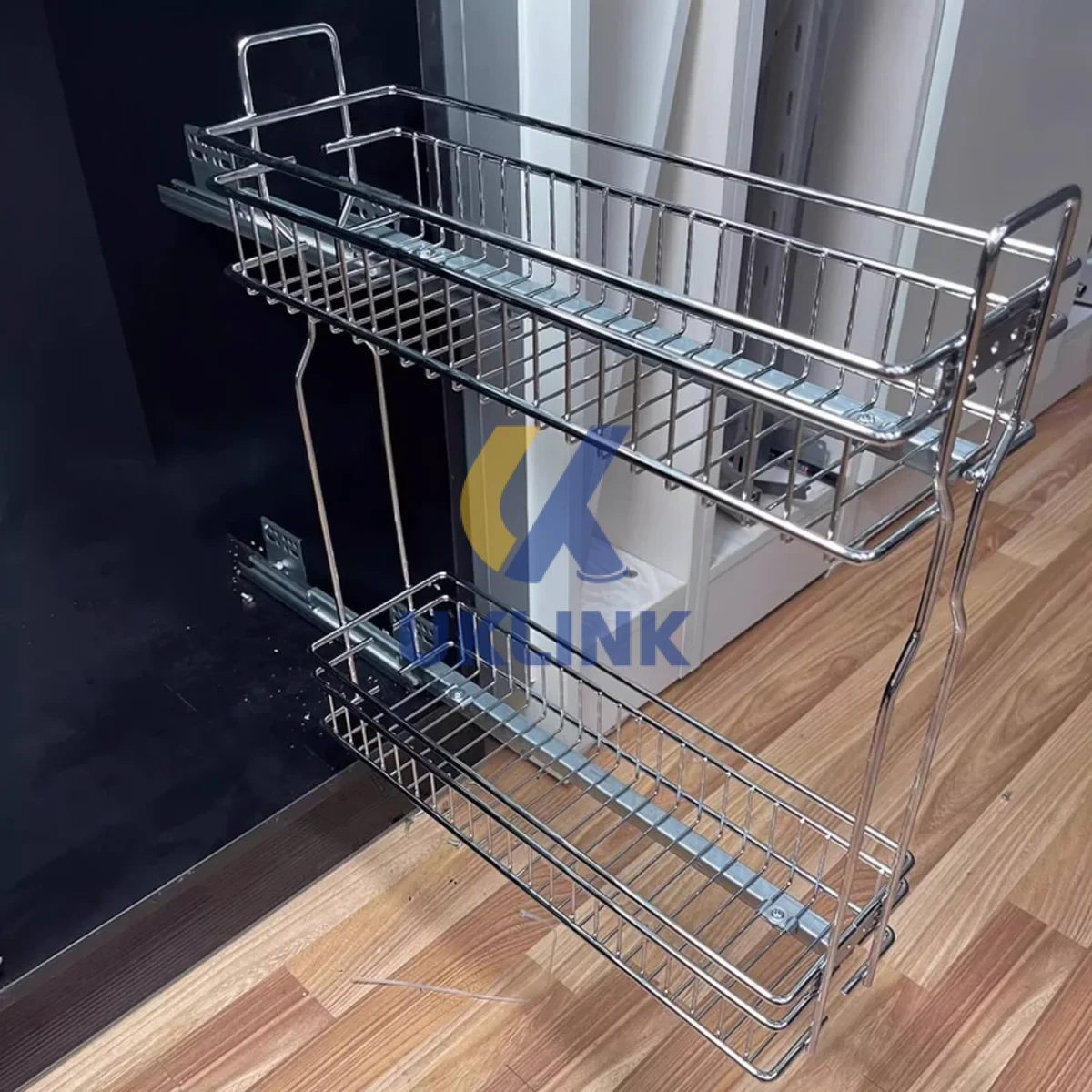 Slim Chrome Pull-Out Wire Basket UKLinkHardware - Image 2