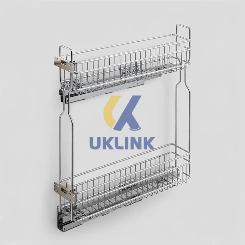 Slim Chrome Pull-Out Wire Basket UKLinkHardware - Image 3