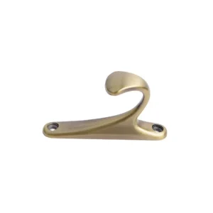Solid Brass Antique & Polished Wall-Mount Coat Hook