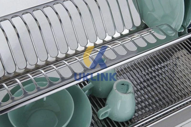 304 Stainless Steel Perforated Plate Rack with Drain Tray - Image 2