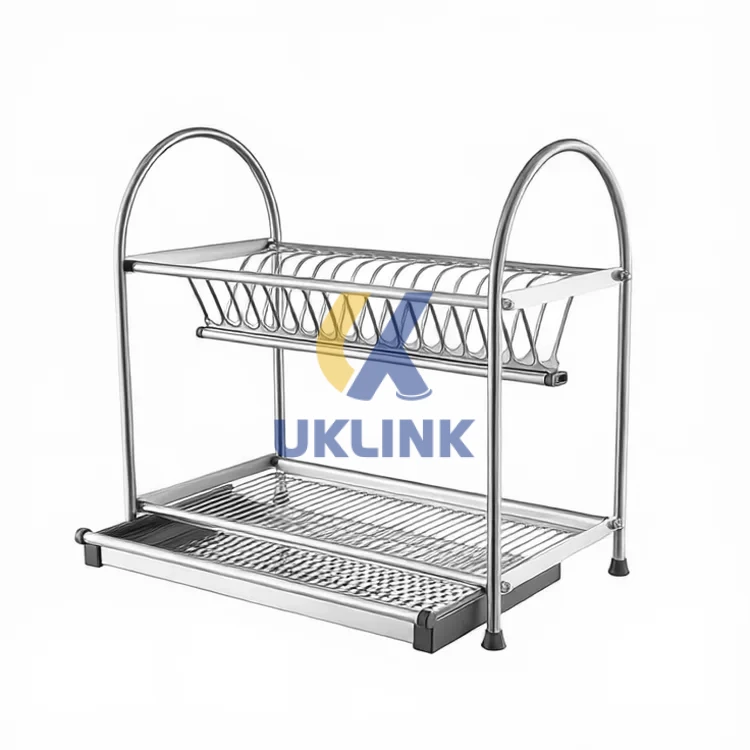 Stainless Steel 2-Tier Dish Drying Rack UKLinkHardware - Image 2