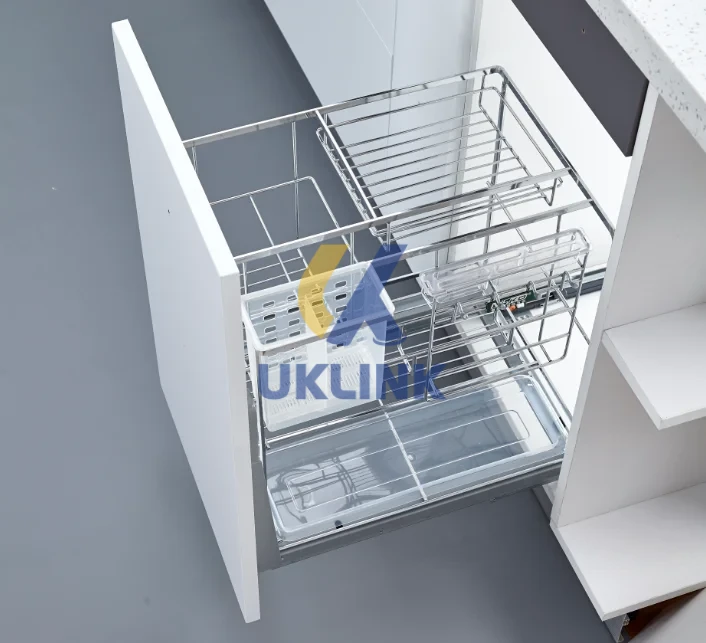 Stainless Steel 3-Tier Pull-Out Kitchen Organizer Drawer - Image 3