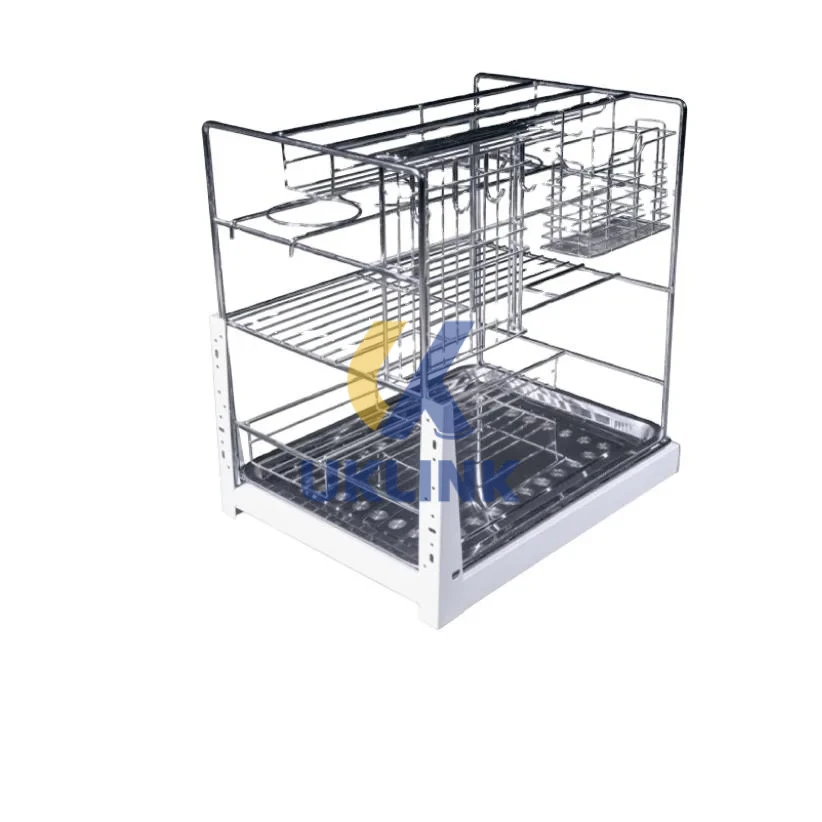 Stainless Steel 3-Tier Pull-Out Kitchen Organizer Drawer - Image 4