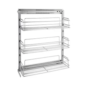 Stainless Steel & Aluminum 3-Tier Side-Mount Pull-Out