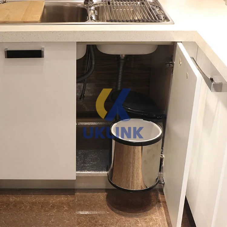 304 Stainless Steel Foot Pedal Bin with Black Lid