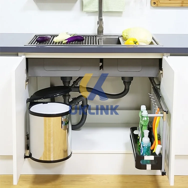 304 Stainless Steel Foot Pedal Bin with Black Lid - Image 3
