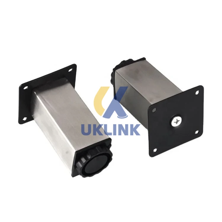 Stainless Steel Square Adjustable Sofa Legs M10 Thread