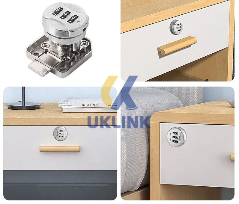 Zinc Alloy USB-C Glass Cabinet Lock - Image 3