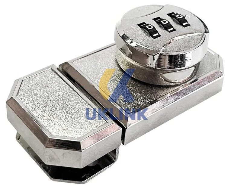 Chrome 3-Digit Rotary Cabinet Lock - Image 2