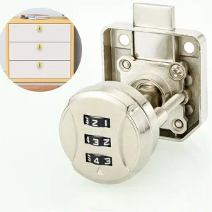 Nickel-Plated Rotary Cabinet Lock 12mm