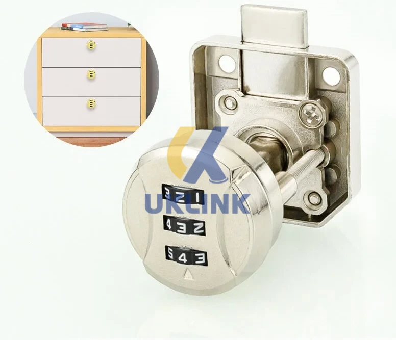 Nickel-Plated Rotary Cabinet Lock 12mm