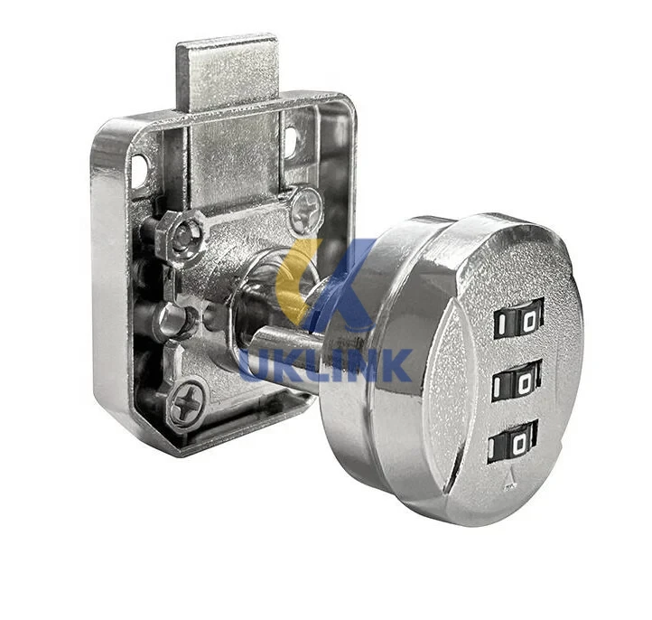 Chrome-Plated Rotary Wardrobe Lock - Image 3