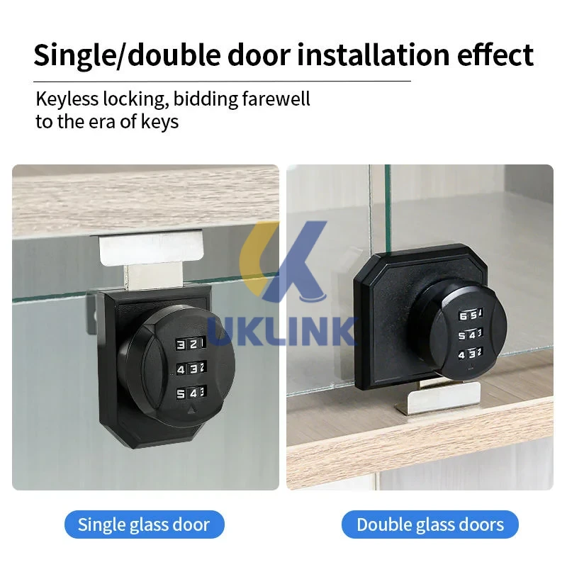 Zinc Alloy Rotary Glass Door Lock - Image 2