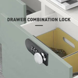 Zinc Alloy Black Powder-Coated 4-Digit Drawer Lock