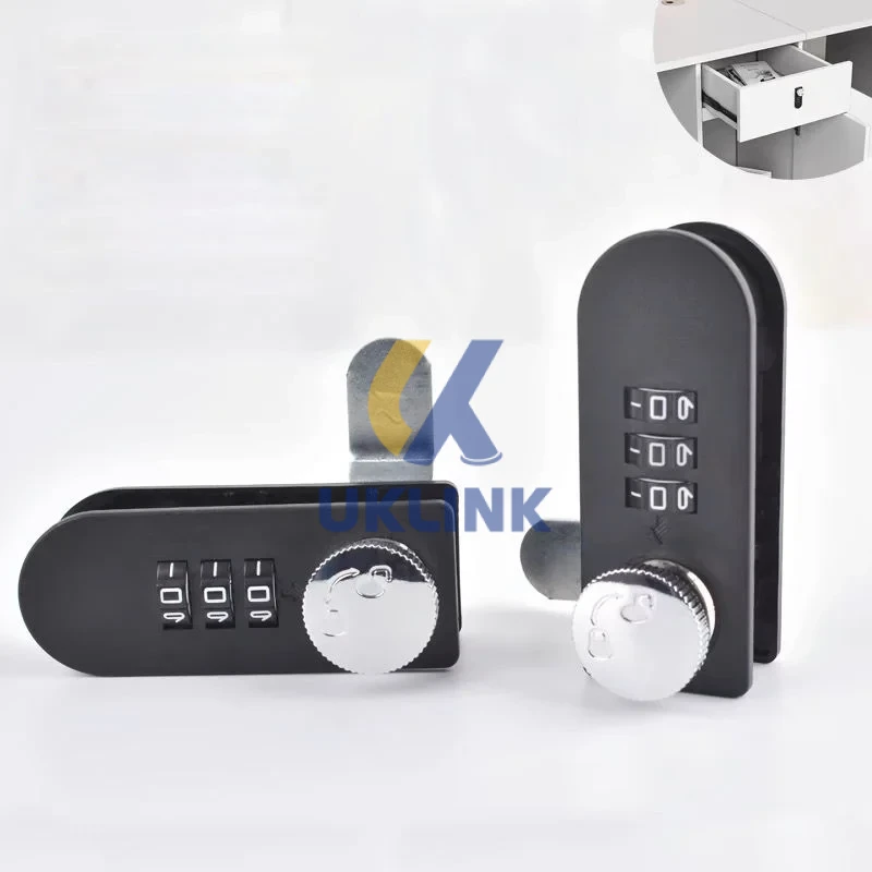 Zinc Alloy Black Powder-Coated 4-Digit Drawer Lock - Image 2
