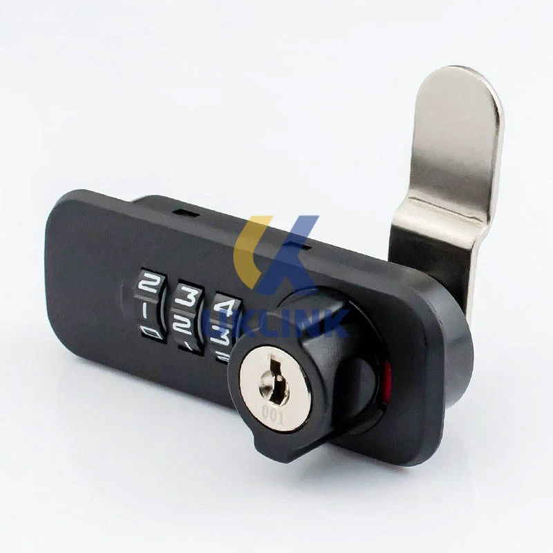 Zinc Alloy Black Powder-Coated 4-Digit Drawer Lock - Image 3