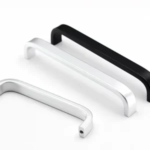 Zinc Alloy D-Shape Cabinet Handles Satin Chrome/Matte