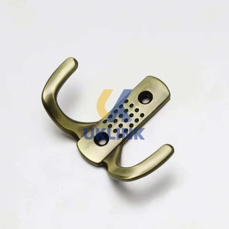 Zinc Alloy Dual-Curve Perforated Wall Hook Rack - Image 2