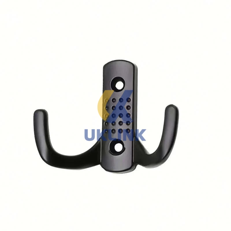 Zinc Alloy Dual-Curve Perforated Wall Hook Rack - Image 3
