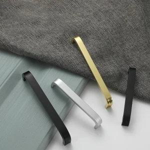 Zinc Alloy Matte Black U-Shape Cabinet Pulls 128mm