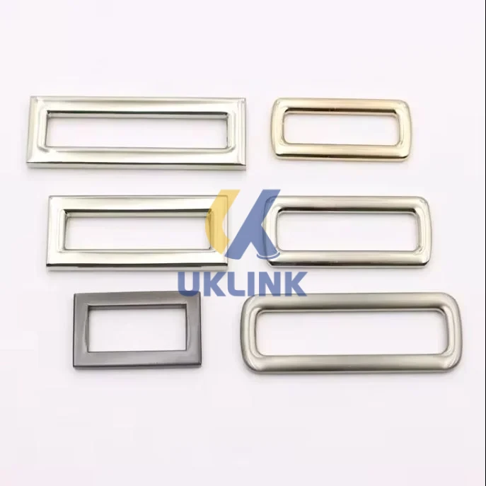 Zinc Alloy Rectangular Bag Strap Rings – Polished - Image 2